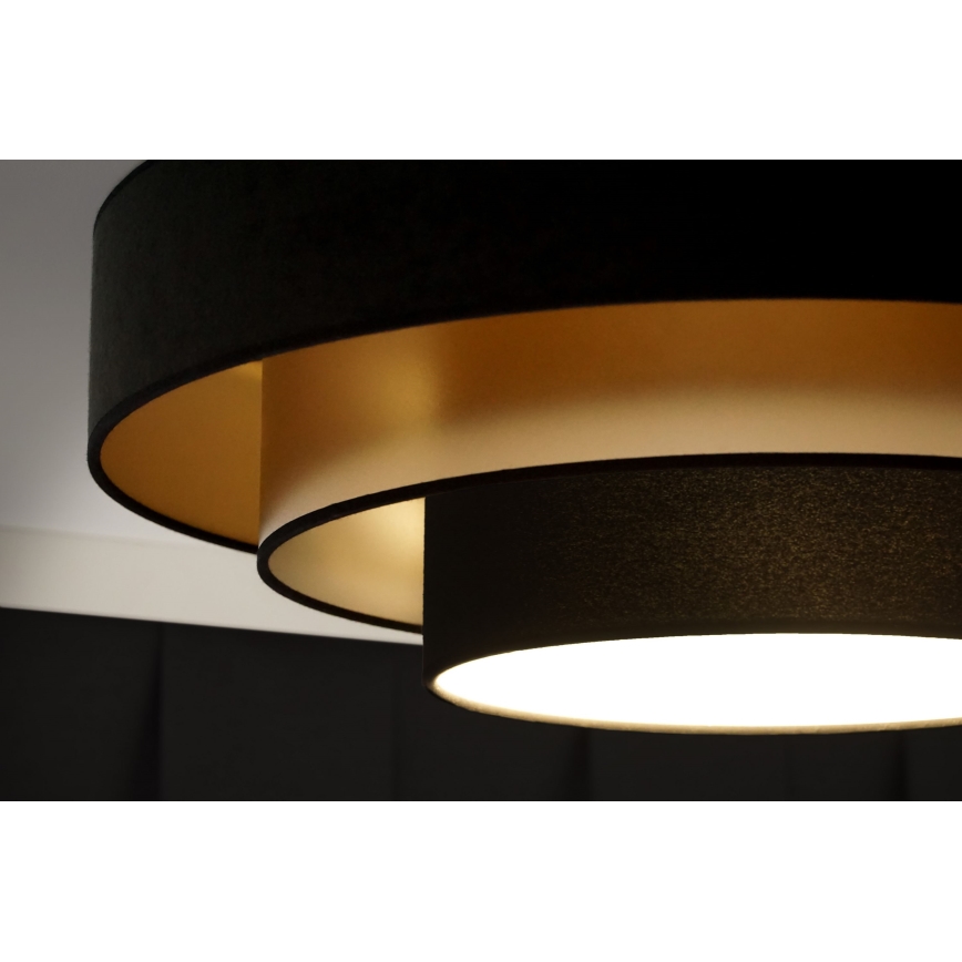 Duolla - LED loftlampe LUNETA LED/26W/230V diameter 60 cm 4000K sort/guldfarvet