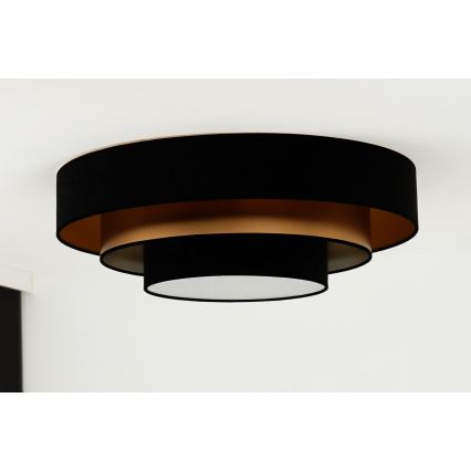 Duolla - LED loftlampe LUNETA LED/26W/230V diameter 60 cm 4000K sort/guldfarvet