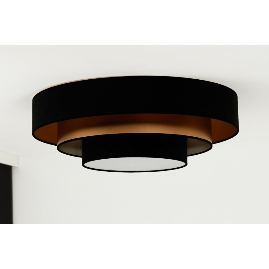 Duolla - LED loftlampe LUNETA LED/26W/230V diameter 60 cm 4000K sort/guldfarvet