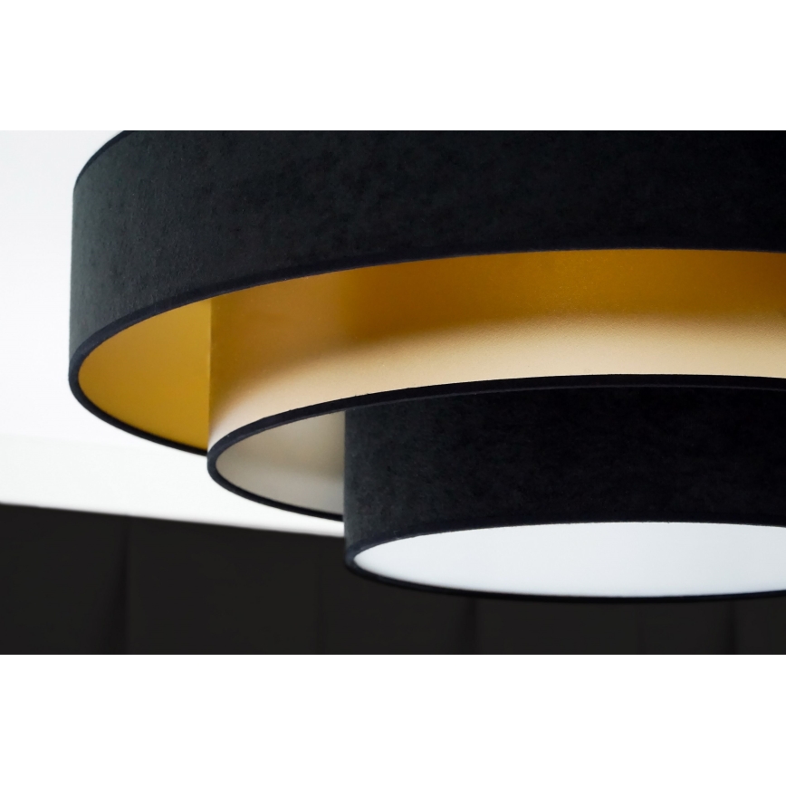 Duolla - LED loftlampe LUNETA LED/26W/230V diameter 60 cm 4000K sort/guldfarvet