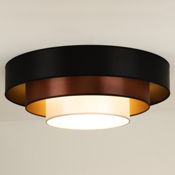 Duolla - LED loftlampe LUNETA LED/26W/230V diameter 60 cm 4000K sort/kobber/hvid