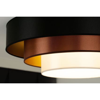 Duolla - LED loftlampe LUNETA LED/26W/230V diameter 60 cm 4000K sort/kobber/hvid