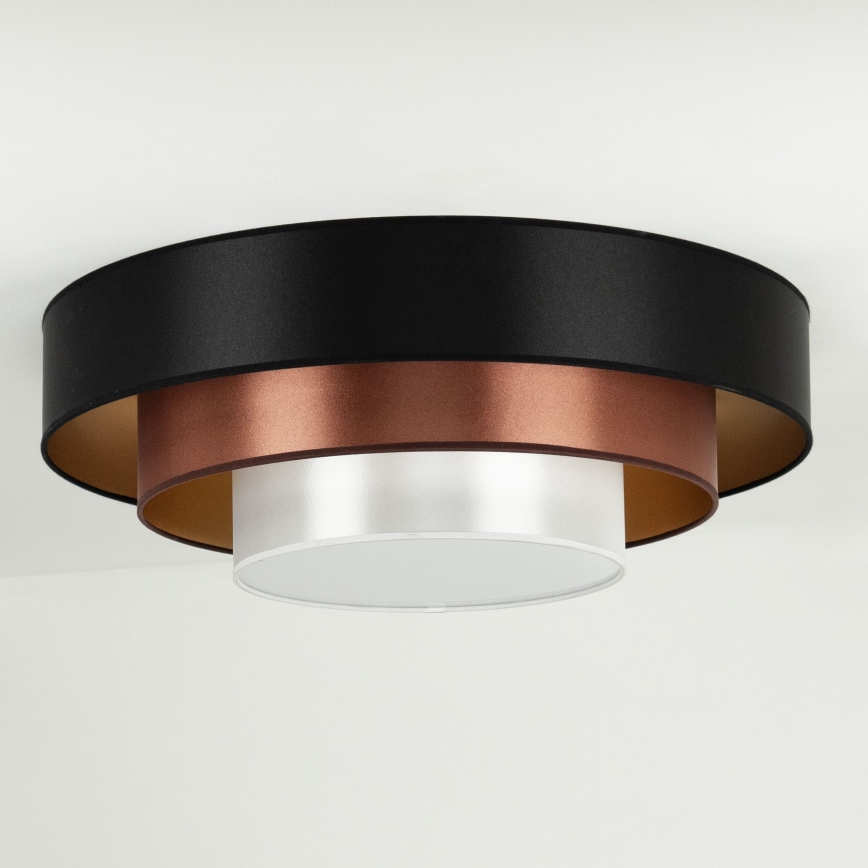 Duolla - LED loftlampe LUNETA LED/26W/230V diameter 60 cm 4000K sort/kobber/hvid