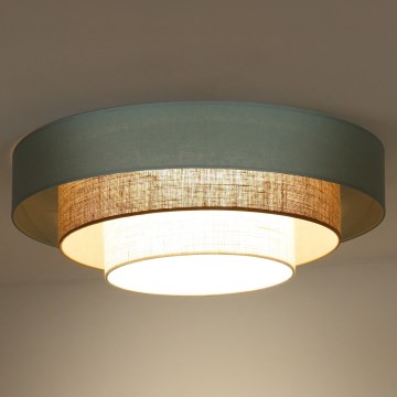 Duolla - LED loftlampe LUNETA LED/26W/230V diameter 60 cm 4000K turkis/beige/cremefarvet