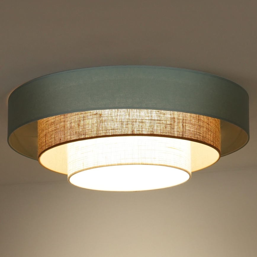 Duolla - LED loftlampe LUNETA LED/26W/230V diameter 60 cm 4000K turkis/beige/cremefarvet