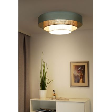 Duolla - LED loftlampe LUNETA LED/26W/230V diameter 60 cm 4000K turkis/beige/cremefarvet