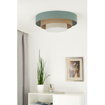 Duolla - LED loftlampe LUNETA LED/26W/230V diameter 60 cm 4000K turkis/beige/cremefarvet
