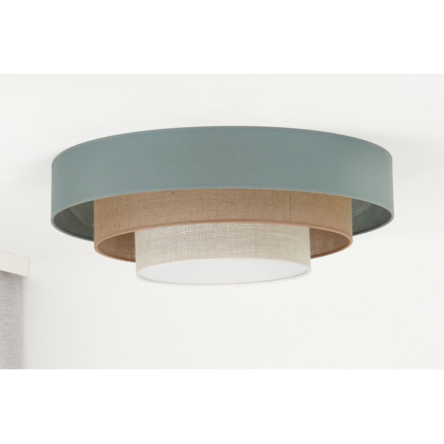 Duolla - LED loftlampe LUNETA LED/26W/230V diameter 60 cm 4000K turkis/beige/cremefarvet