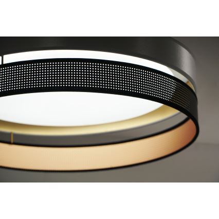 Duolla - LED loftlampe ROLLER DUO SHINY LED/24W/230V diameter 45 cm sølvfarvet/sort