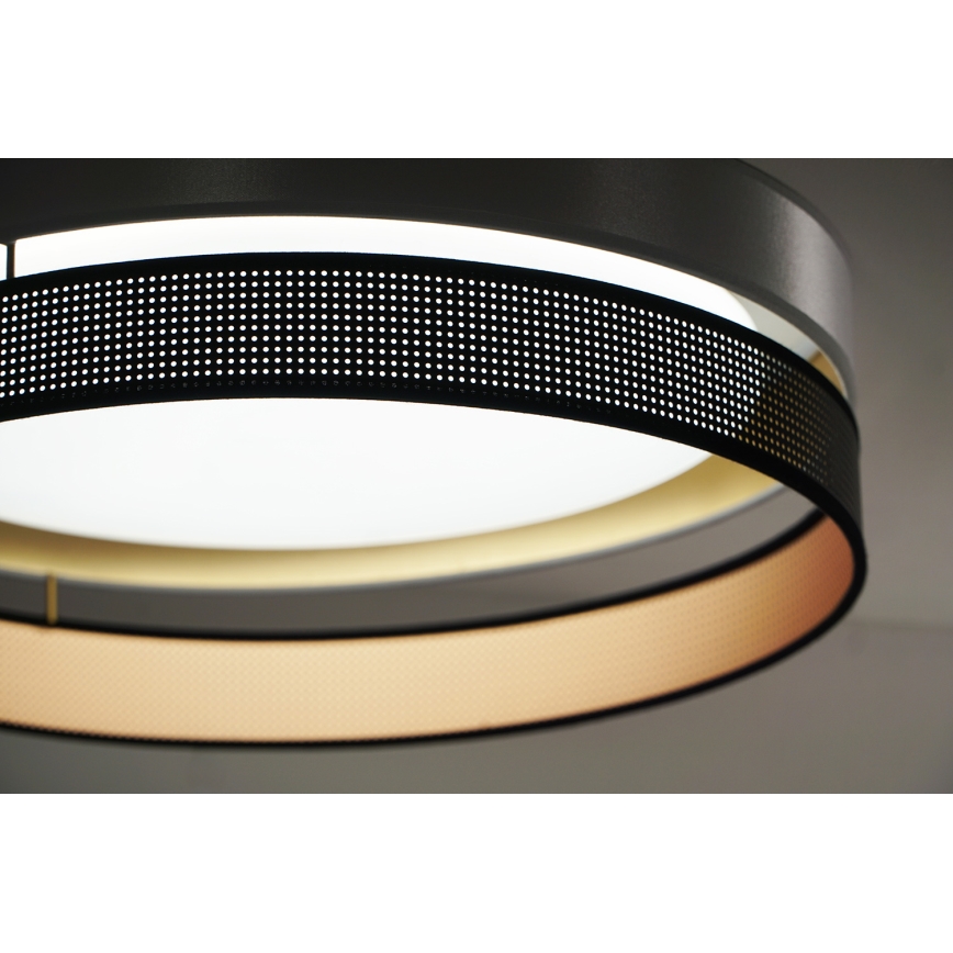 Duolla - LED loftlampe ROLLER DUO SHINY LED/24W/230V diameter 45 cm sølvfarvet/sort