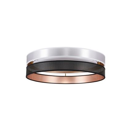 Duolla - LED loftlampe ROLLER DUO SHINY LED/24W/230V diameter 45 cm sølvfarvet/sort