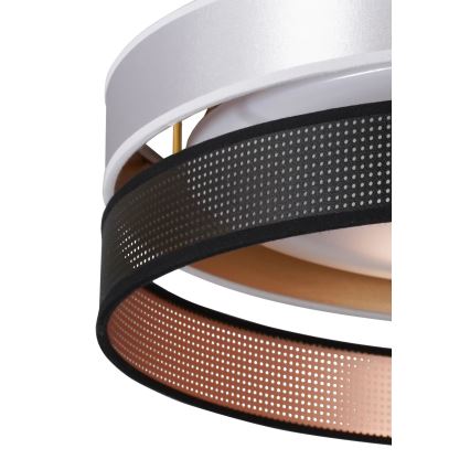 Duolla - LED loftlampe ROLLER DUO SHINY LED/24W/230V diameter 45 cm sølvfarvet/sort