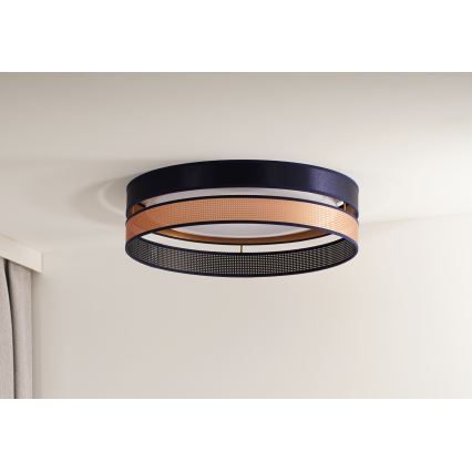 Duolla - LED loftlampe ROLLER DUO SHINY LED/24W/230V diameter 45 cm blå/kobber