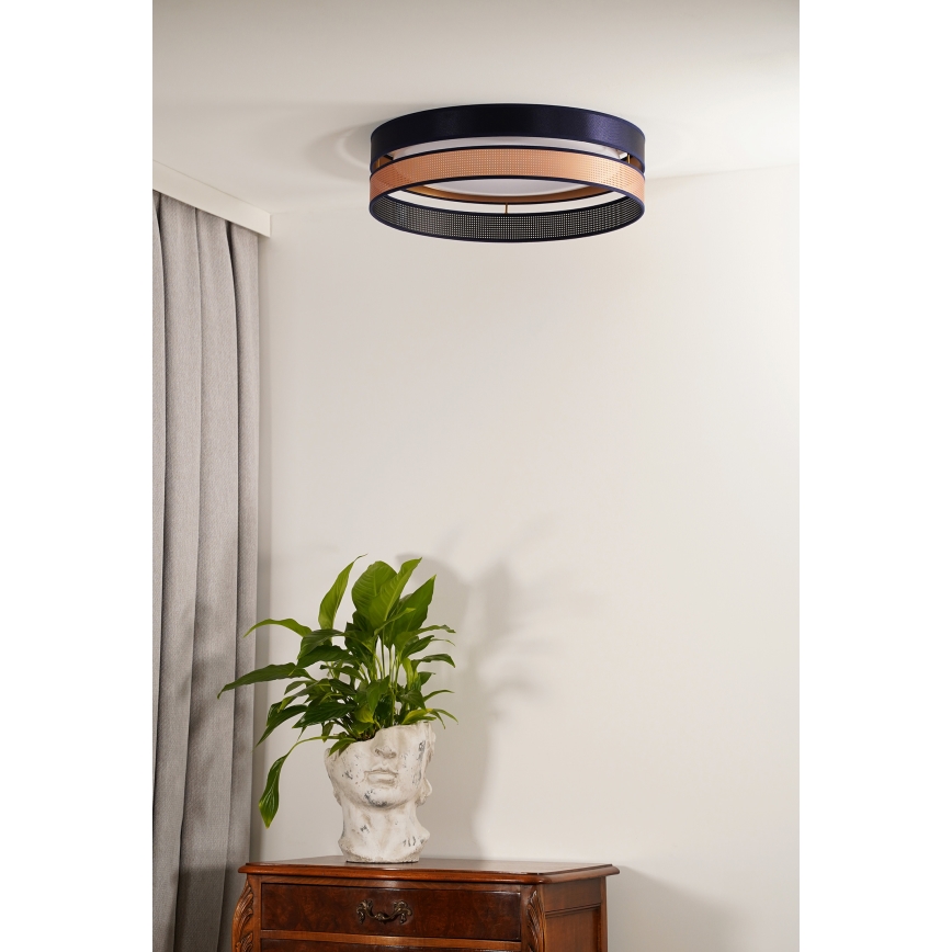 Duolla - LED loftlampe ROLLER DUO SHINY LED/24W/230V diameter 45 cm blå/kobber