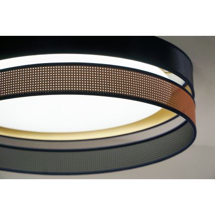 Duolla - LED loftlampe ROLLER DUO SHINY LED/24W/230V diameter 45 cm blå/kobber