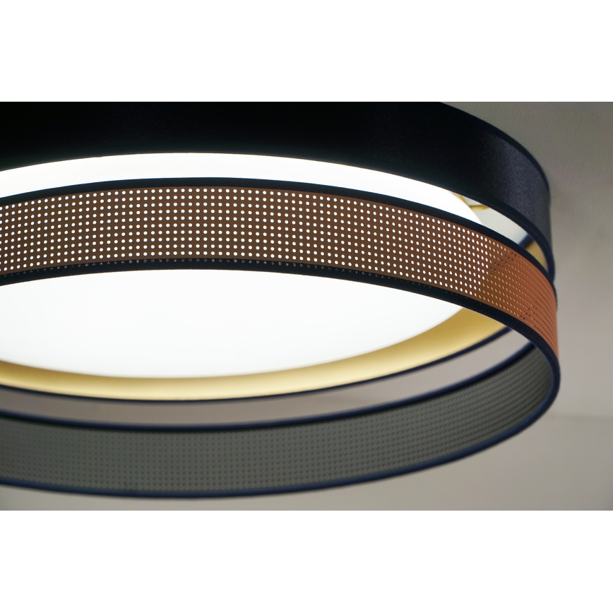 Duolla - LED loftlampe ROLLER DUO SHINY LED/24W/230V diameter 45 cm blå/kobber