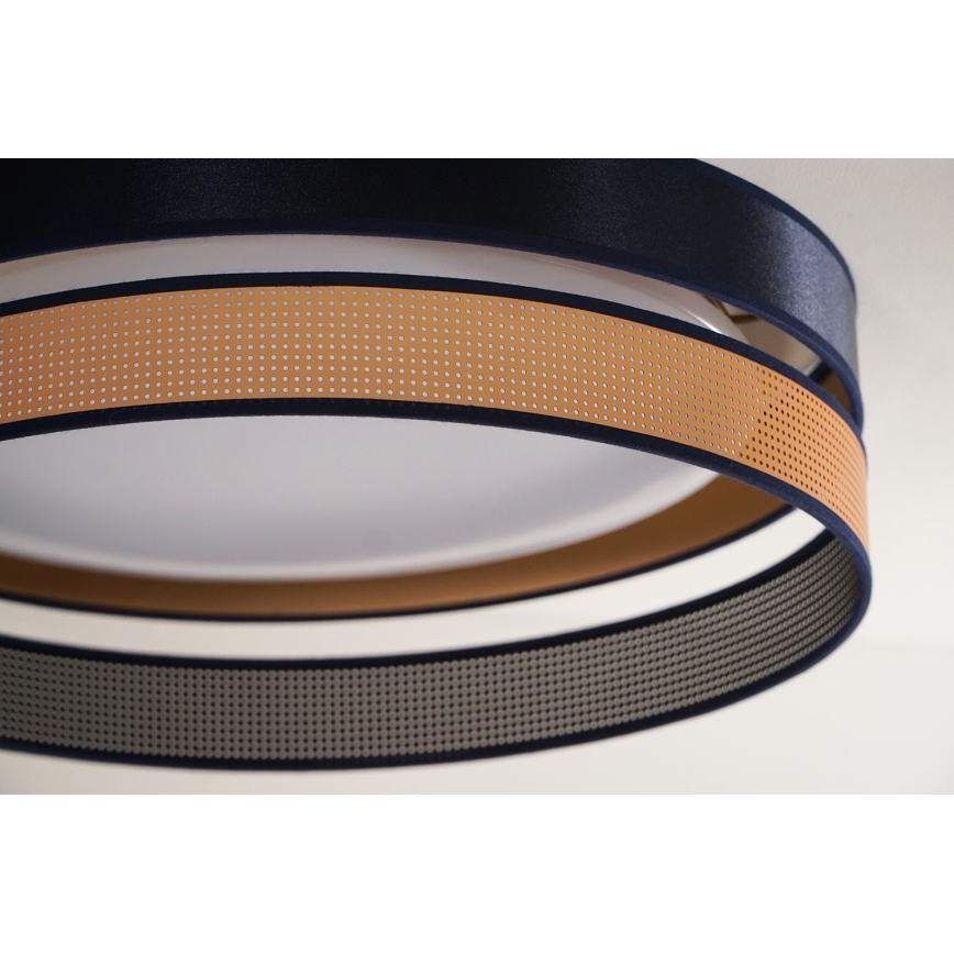 Duolla - LED loftlampe ROLLER DUO SHINY LED/24W/230V diameter 45 cm blå/kobber