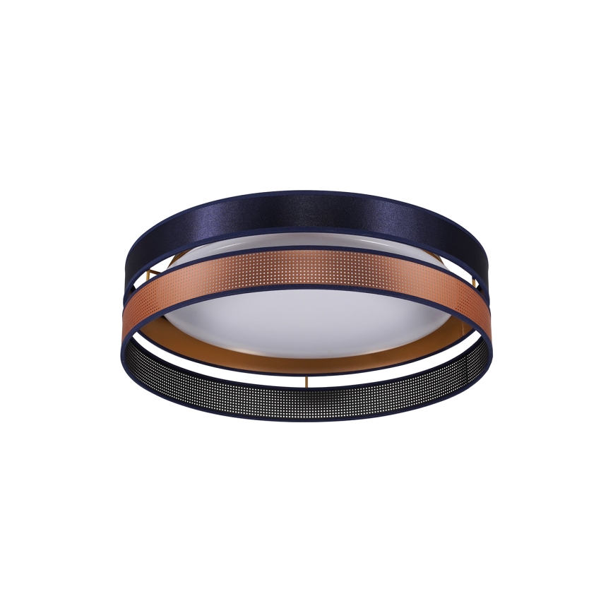 Duolla - LED loftlampe ROLLER DUO SHINY LED/24W/230V diameter 45 cm blå/kobber