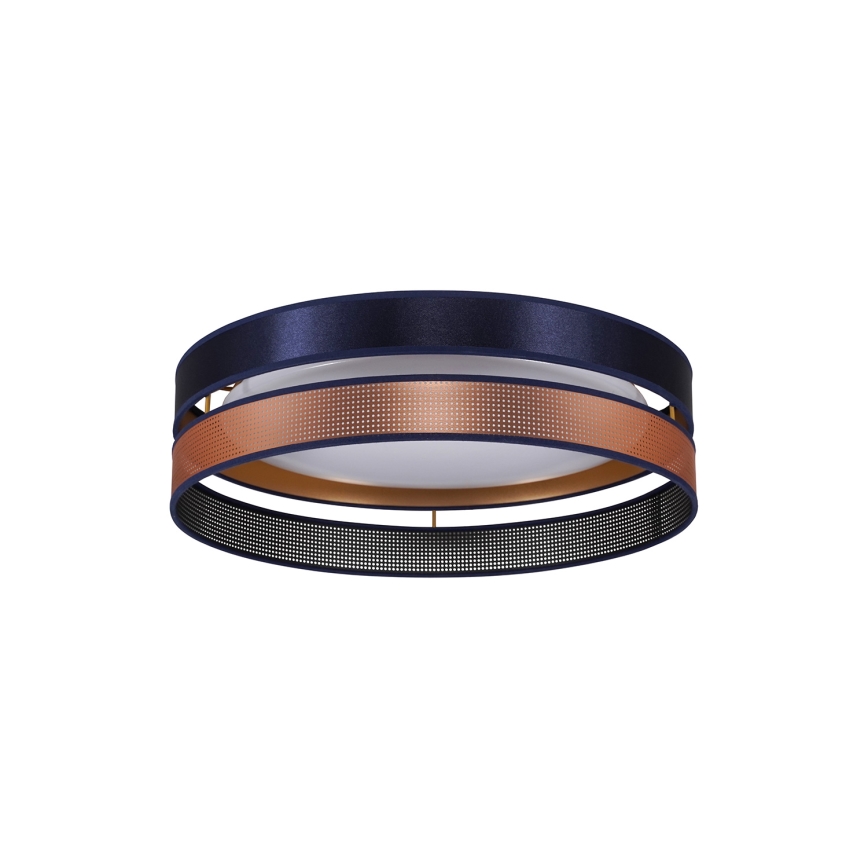 Duolla - LED loftlampe ROLLER DUO SHINY LED/24W/230V diameter 45 cm blå/kobber