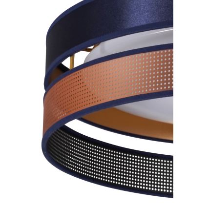 Duolla - LED loftlampe ROLLER DUO SHINY LED/24W/230V diameter 45 cm blå/kobber