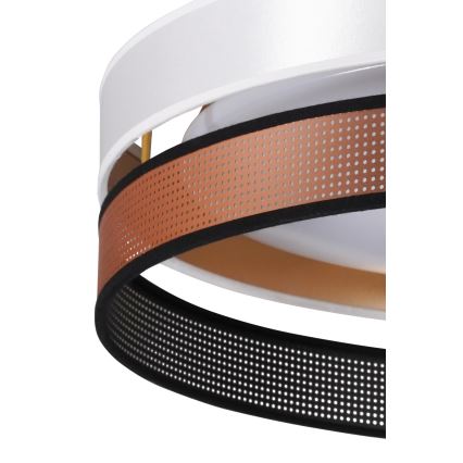 Duolla - LED loftlampe ROLLER DUO SHINY LED/24W/230V diameter 45 cm hvid/kobber