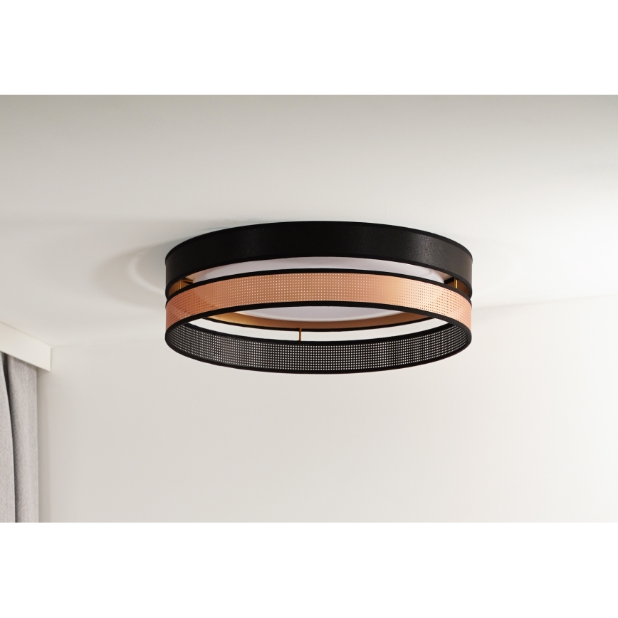 Duolla - LED loftlampe ROLLER DUO SHINY LED/24W/230V diameter 45 cm sort/kobber