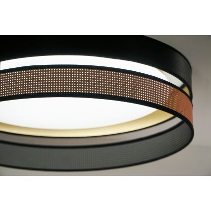 Duolla - LED loftlampe ROLLER DUO SHINY LED/24W/230V diameter 45 cm sort/kobber