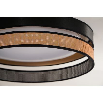 Duolla - LED loftlampe ROLLER DUO SHINY LED/24W/230V diameter 45 cm sort/kobber