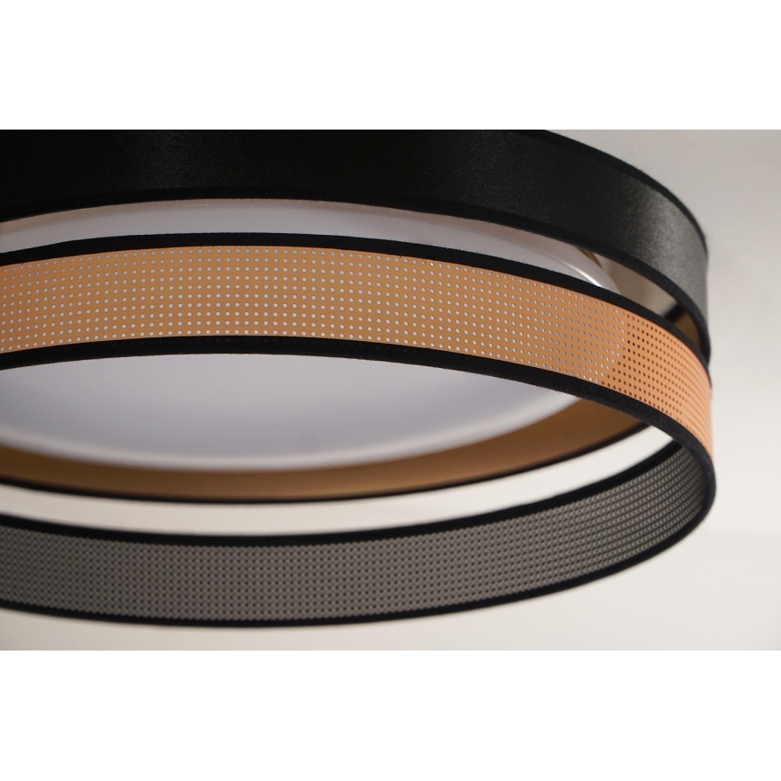 Duolla - LED loftlampe ROLLER DUO SHINY LED/24W/230V diameter 45 cm sort/kobber