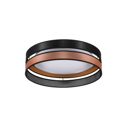 Duolla - LED loftlampe ROLLER DUO SHINY LED/24W/230V diameter 45 cm sort/kobber