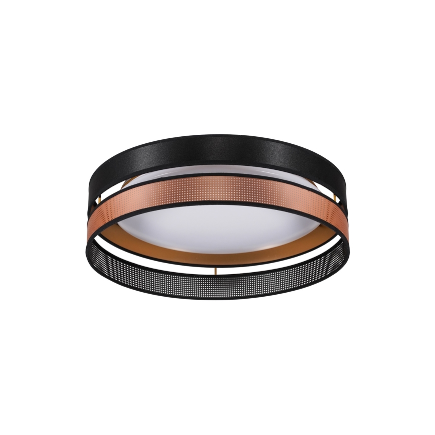 Duolla - LED loftlampe ROLLER DUO SHINY LED/24W/230V diameter 45 cm sort/kobber