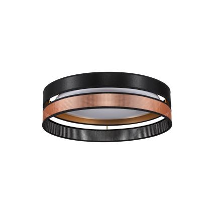Duolla - LED loftlampe ROLLER DUO SHINY LED/24W/230V diameter 45 cm sort/kobber