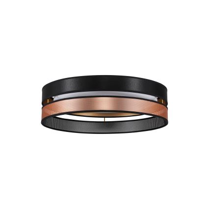 Duolla - LED loftlampe ROLLER DUO SHINY LED/24W/230V diameter 45 cm sort/kobber