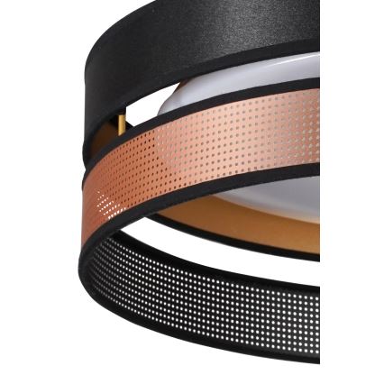 Duolla - LED loftlampe ROLLER DUO SHINY LED/24W/230V diameter 45 cm sort/kobber