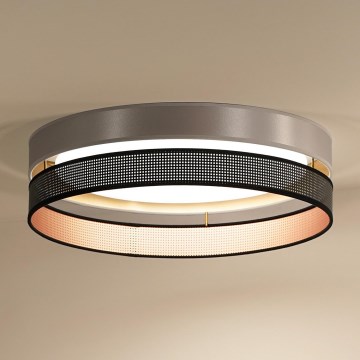 Duolla - LED loftlampe ROLLER DUO SHINY LED/24W/230V diameter 45 cm sølvfarvet/sort