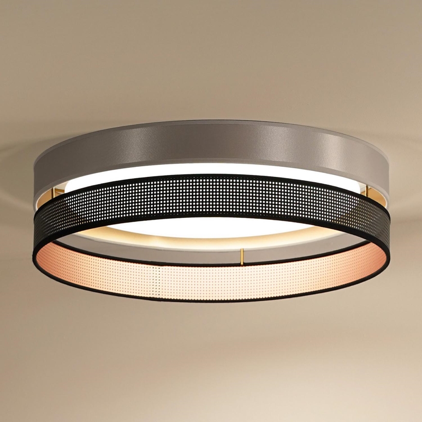 Duolla - LED loftlampe ROLLER DUO SHINY LED/24W/230V diameter 45 cm sølvfarvet/sort