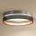 Duolla - LED loftlampe ROLLER DUO SHINY LED/24W/230V diameter 45 cm sølvfarvet/sort