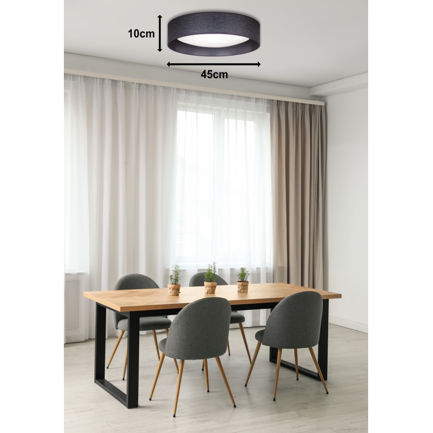 Duolla - LED loftlampe ROLLER LED/24W/230V diameter 45 cm antracit