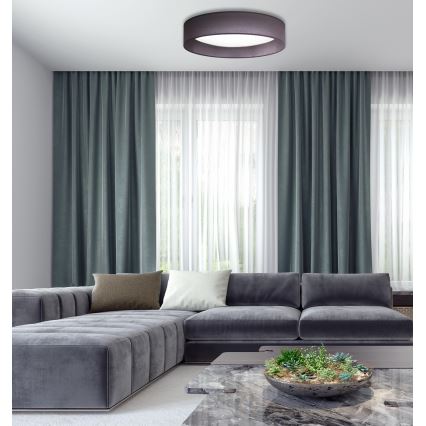 Duolla - LED loftlampe ROLLER LED/24W/230V diameter 45 cm antracit
