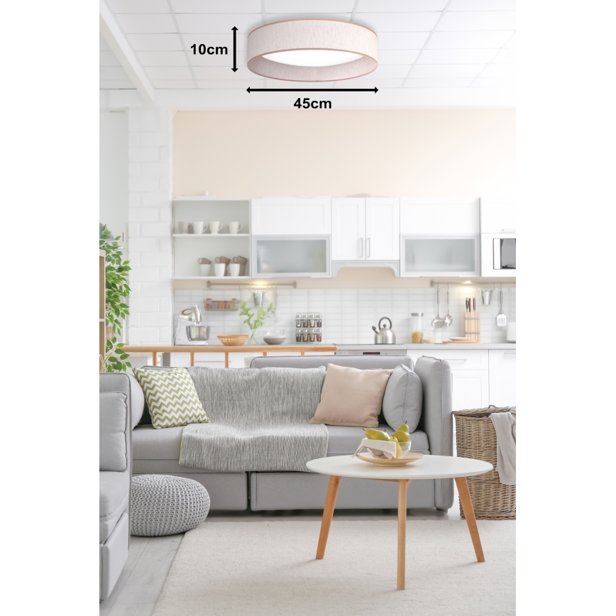 Duolla - LED loftlampe ROLLER LED/24W/230V diameter 45 cm beige