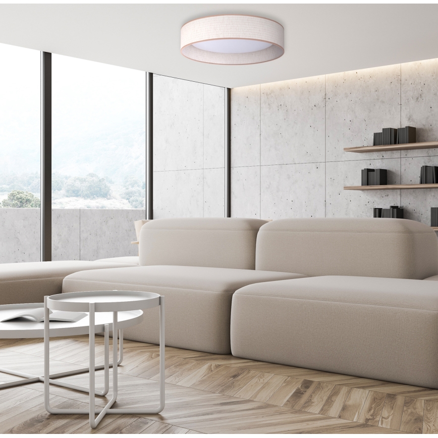 Duolla - LED loftlampe ROLLER LED/24W/230V diameter 45 cm beige