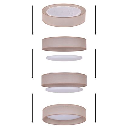 Duolla - LED loftlampe ROLLER LED/24W/230V diameter 45 cm beige