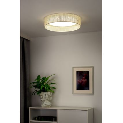 Duolla - LED loftlampe ROLLER LED/24W/230V diameter 45 cm beige