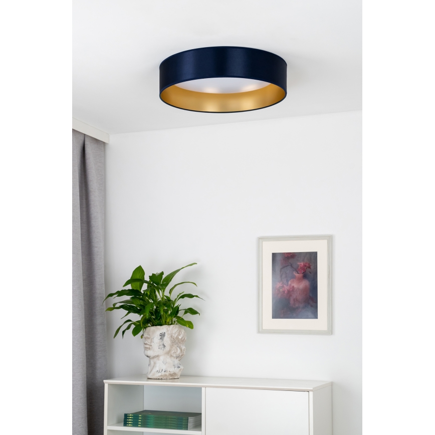 Duolla - LED loftlampe ROLLER LED/24W/230V diameter 45 cm blå/guldfarvet