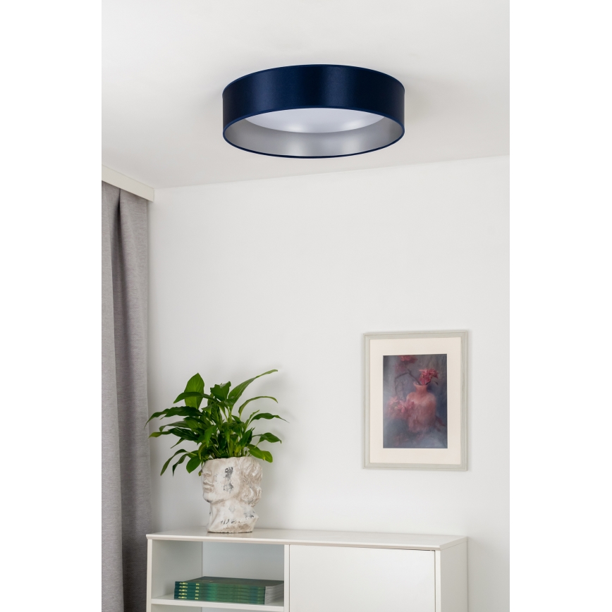 Duolla - LED loftlampe ROLLER LED/24W/230V diameter 45 cm blå/sølvfarvet