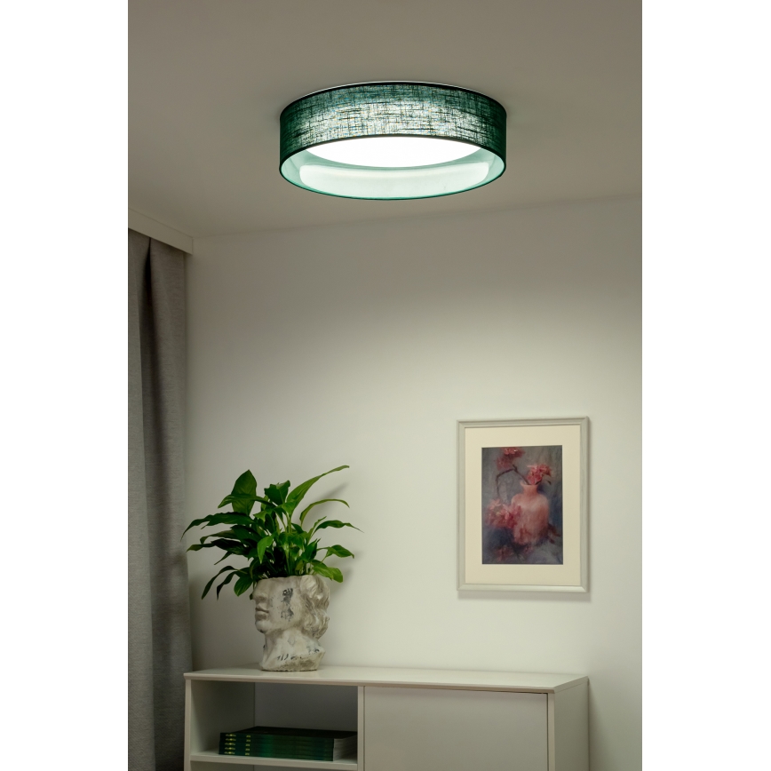 Duolla - LED loftlampe ROLLER LED/24W/230V diameter 45 cm grøn