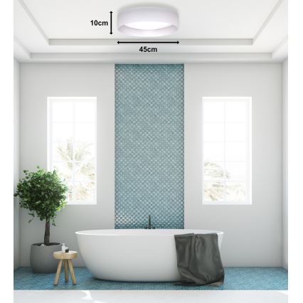 Duolla - LED loftlampe ROLLER LED/24W/230V diameter 45 cm hvid