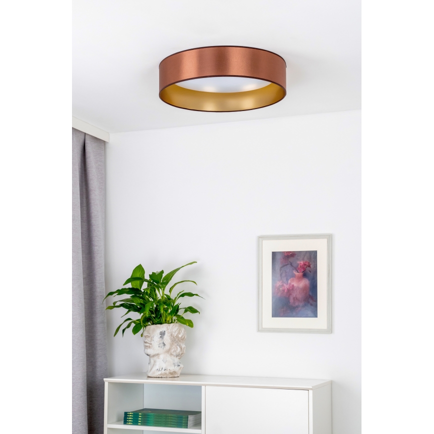 Duolla - LED loftlampe ROLLER LED/24W/230V diameter 45 cm kobber/guldfarvet