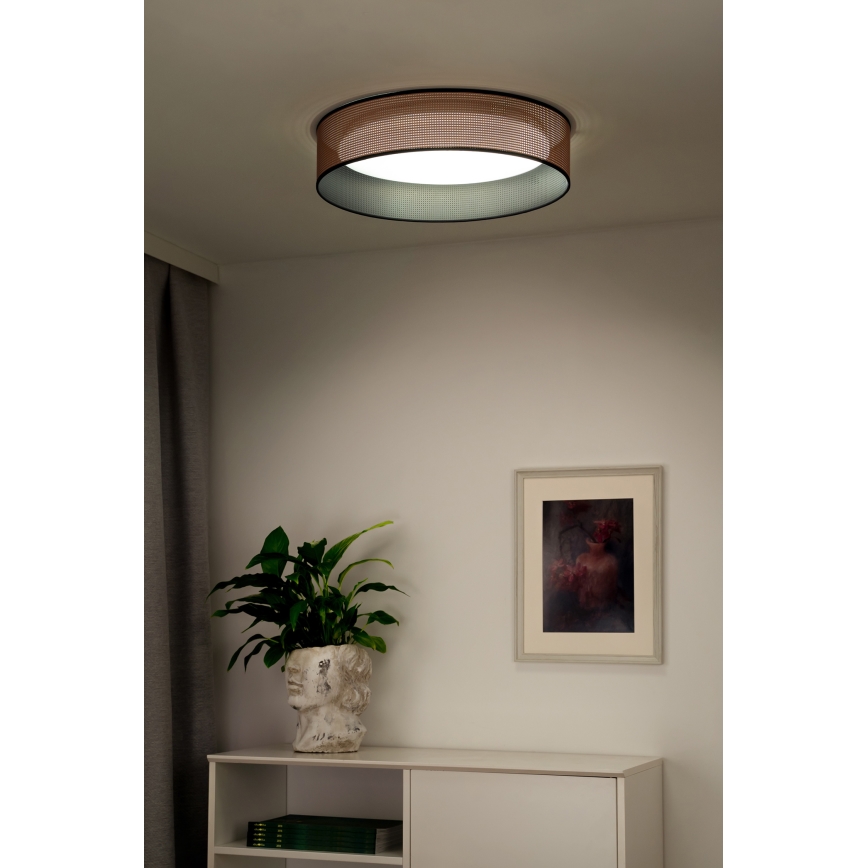 Duolla - LED loftlampe ROLLER LED/24W/230V diameter 45 cm kobber/sort