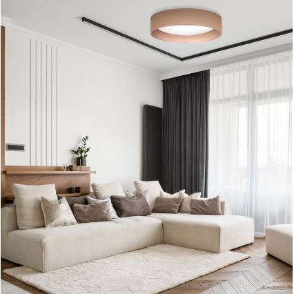 Duolla - LED loftlampe ROLLER LED/24W/230V diameter 45 cm lysebrun